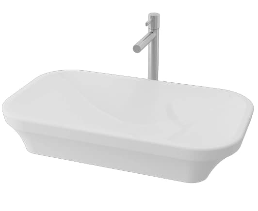 TOTO 710x410x125 mm Vessel Counter Lavatory