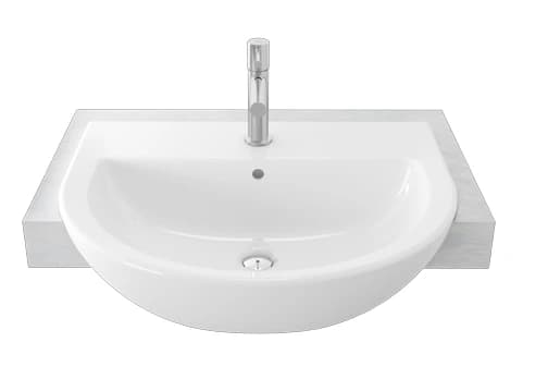 TOTO 580x480 mm Semi Recessed Lavatory