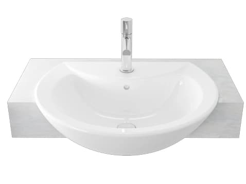 TOTO 550x460 mm Semi Recessed Lavatory