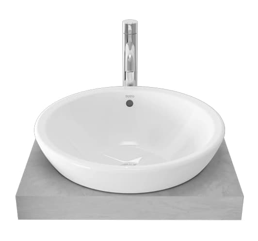 TOTO 430 mm diameter; height 75 mm Semi Recessed Lavatory