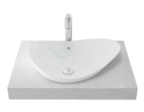 TOTO 580x420 mm Semi Recessed Lavatory
