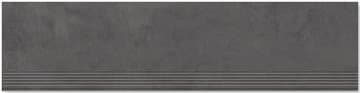 Roman Granit Concreto Charcoal 120x30 Structured Step Tile warna Concreto Charcoal