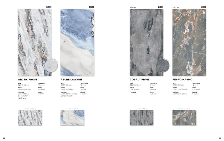 Quadra Arctic Frost 320x160 Polish EXCLUSIVE (KETERANGAN sumber) warna Arctic Frost
