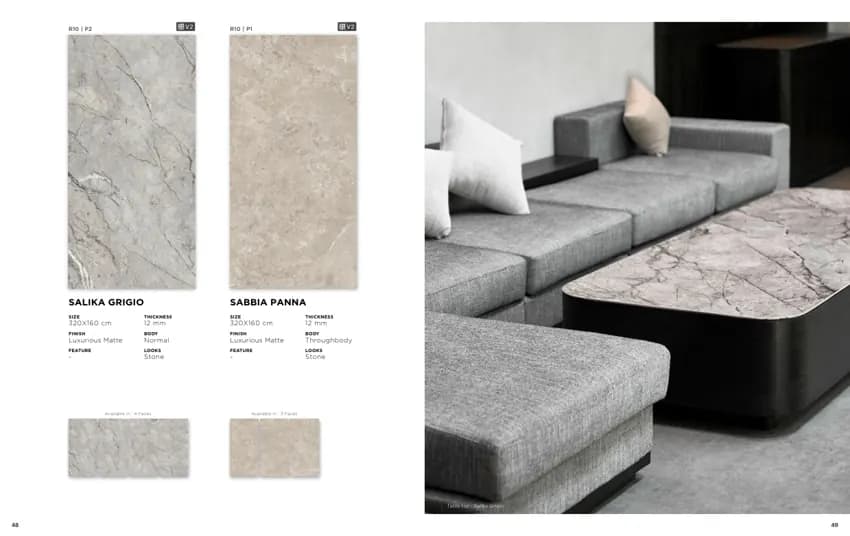 Quadra Sabbia Panna 240x120 Matte THROUGHBODY (KETERANGAN sumber) warna Sabbia Panna