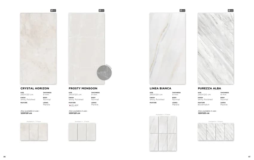 Quadra Crystal Horizon 240x120 Polish warna Crystal Horizon