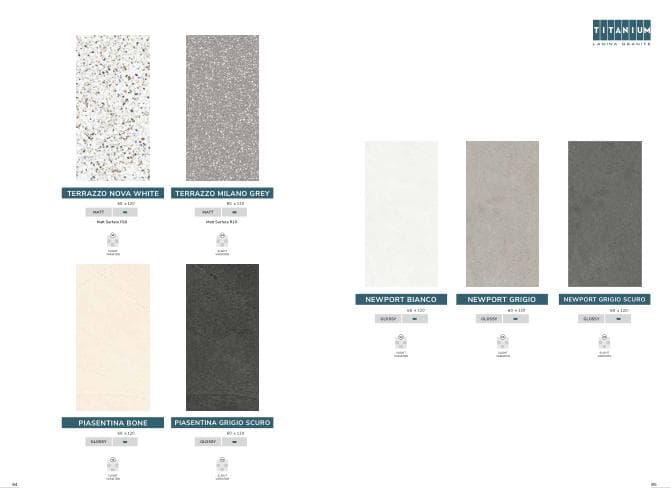 Titanium TERRAZZO NOVA 60x120 Matt MATT warna WHITE