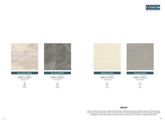 Titanium MALAGA 120x120 Matt MATT warna GRIGIO