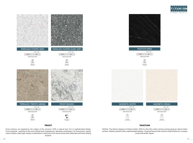 Titanium TERRAZZO POMPEI 120x120 Matt MATT warna DARK GREY