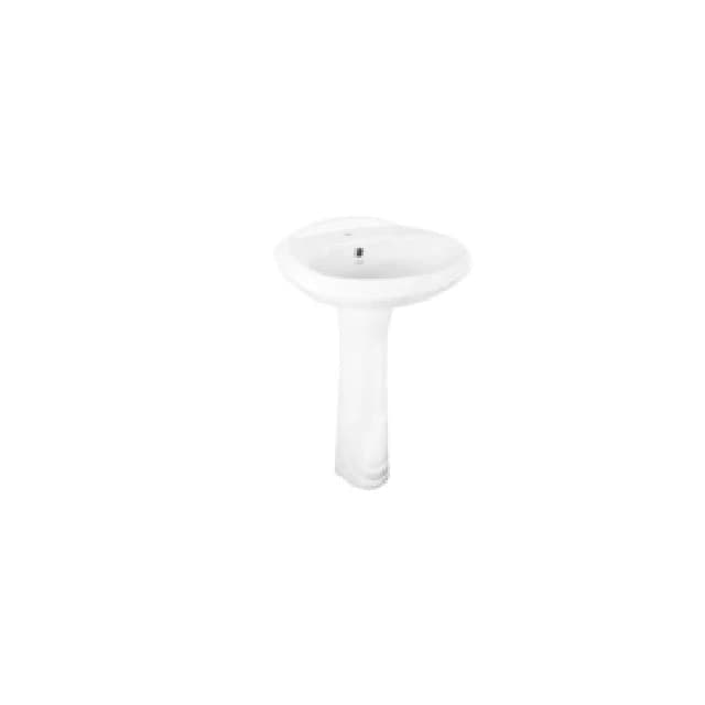 American Standard Lavatory with Pedestal warna white