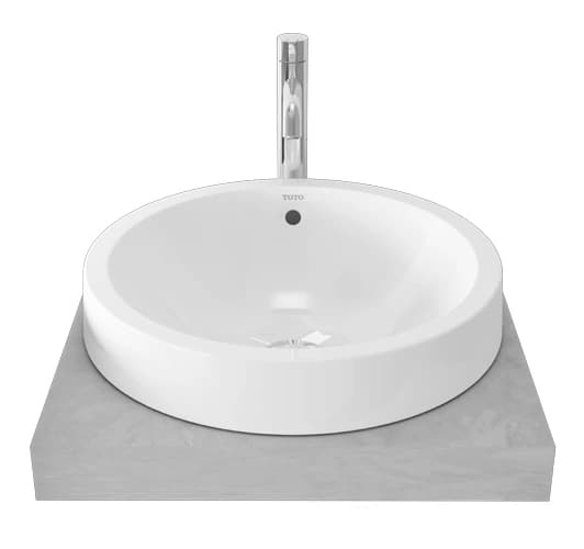 TOTO 440 mm diameter; height 75 mm Semi Recessed Lavatory