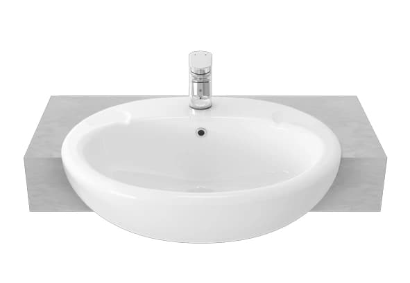 TOTO 550x460 mm Semi Recessed Lavatory