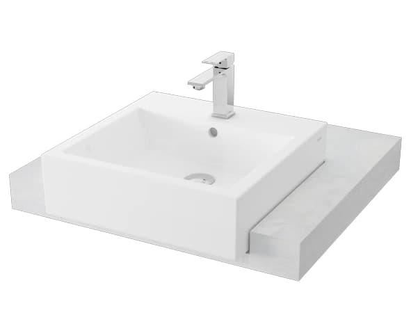 TOTO 505x505 mm Semi Recessed Lavatory