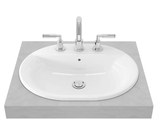TOTO 595x485 mm Self Rimming Lavatory