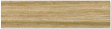 Roman Granit Travertine Noce 120x30 Structured Step Tile warna Travertine Noce