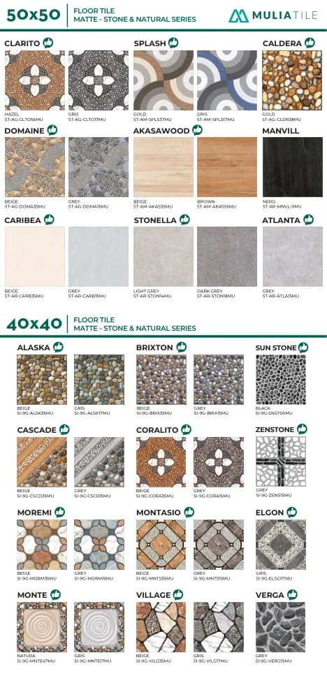Mulia Signature ALDER 50x50 Grafis Matt GRAFIS MATT warna GRIS; BEIGE