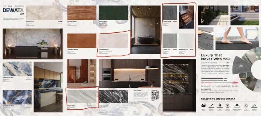 Quadra Kersik Amed 280x120 Structured Matte DEWATA SERIES (KETERANGAN sumber) warna Kersik Amed