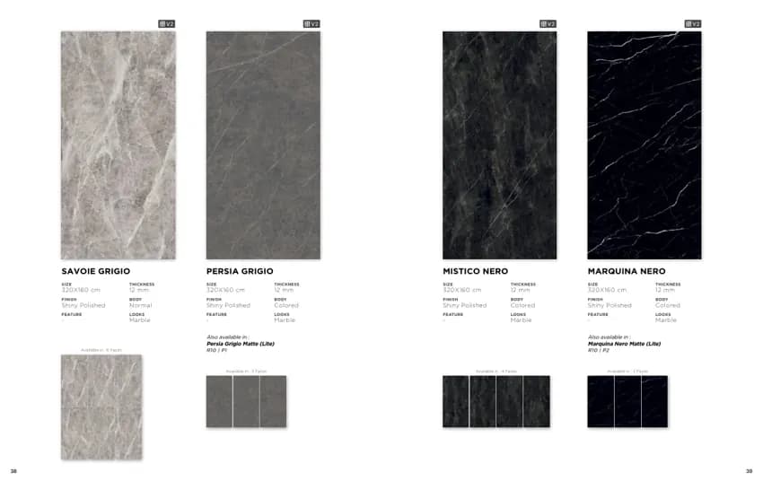 Quadra Mistico Nero 320x160 Polish COLORED (KETERANGAN sumber) warna Mistico Nero
