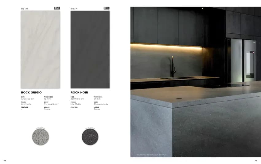 Quadra Rock Noir 240x120 Matte THROUGHBODY (KETERANGAN sumber) warna Rock Noir