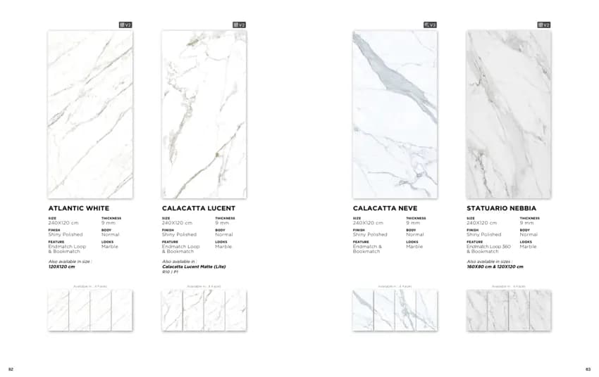 Quadra Atlantic White 120x120 Polish NORMAL (KETERANGAN sumber) warna Atlantic White