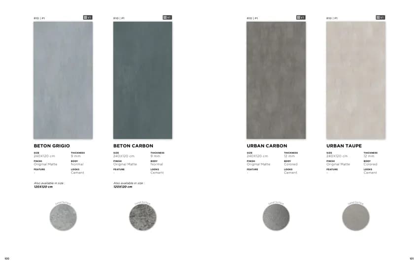 Quadra Beton Carbon 240x120 Matte DRYFIX (KETERANGAN sumber) warna Beton Carbon