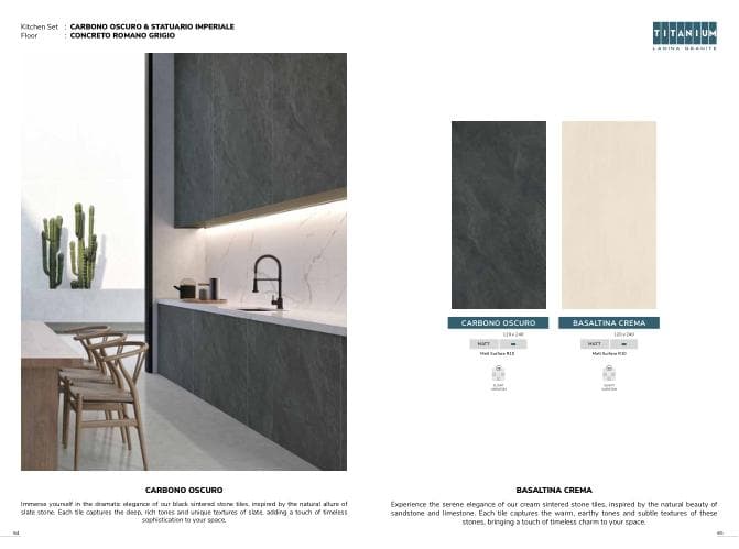 Titanium BASALTINA 120x240 Matt MATT warna CREMA